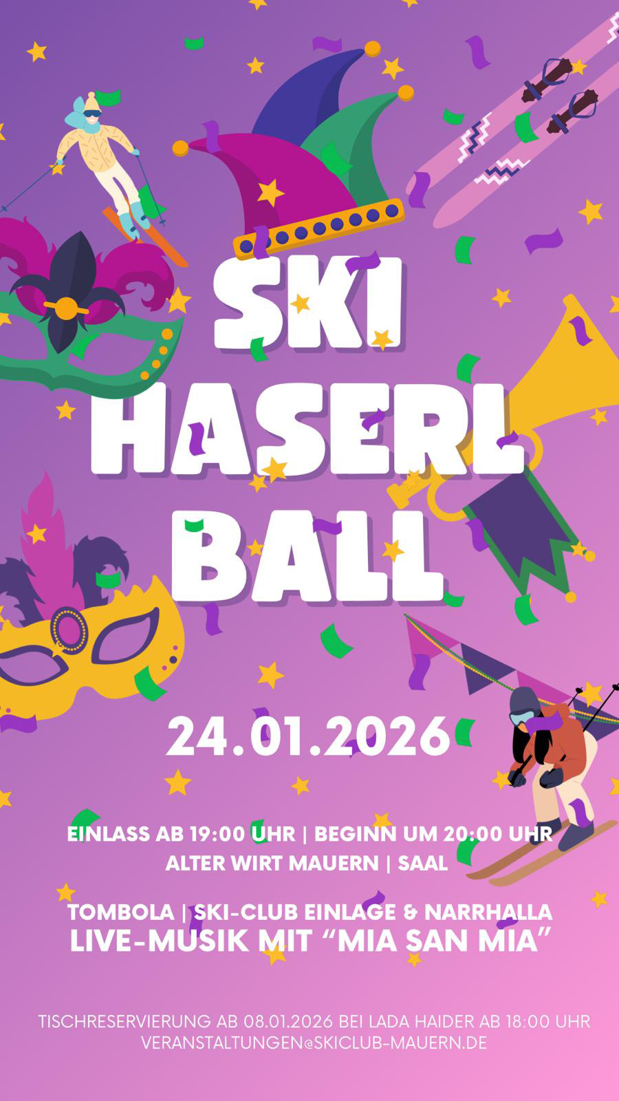 Plakat Skihaserlball 2026